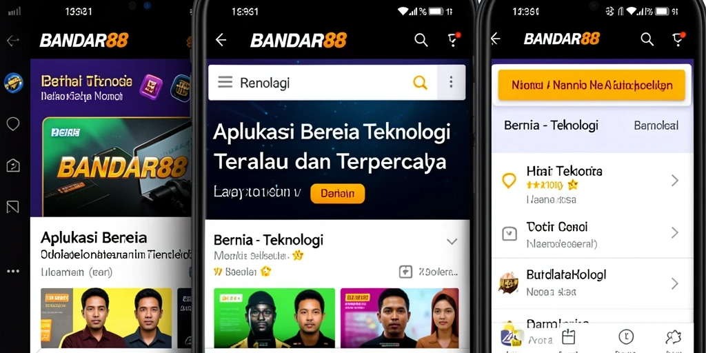 Antarmuka modern dan responsif dari aplikasi BANDAR88.