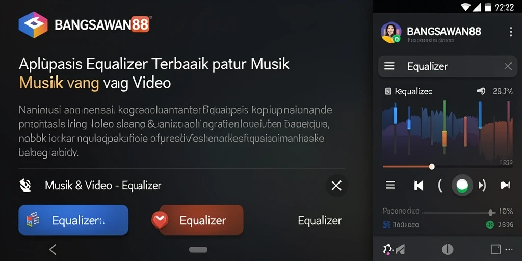 Antarmuka BANGSAWAN88 yang menawan dengan fungsi Equalizer.