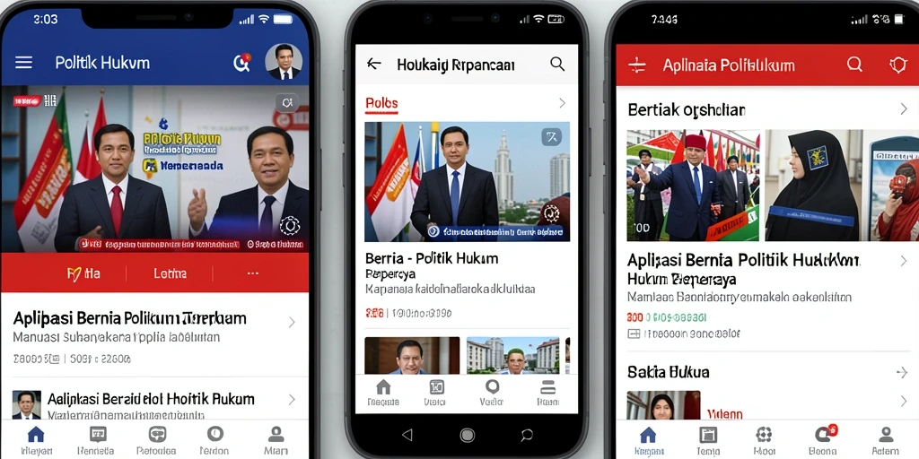 Tampilan antarmuka H03 yang modern dan mudah digunakan untuk berita Politik Hukum.