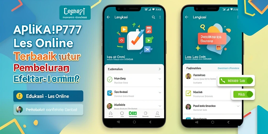 Antarmuka aplikasi Les Online LENGKAP777 yang interaktif dan mudah digunakan.