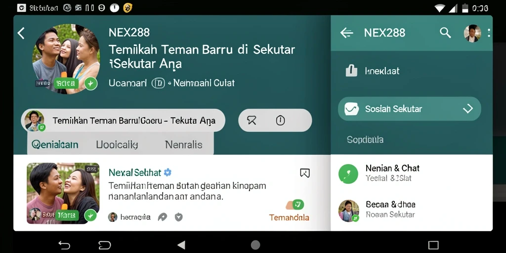 Tampilan antarmuka NEX288 yang ramah pengguna dan menarik.