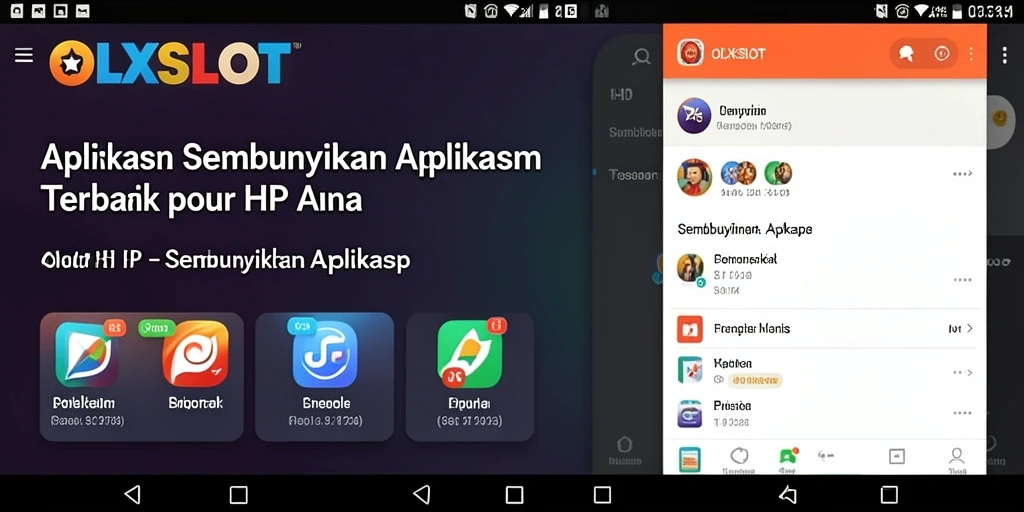 Antarmuka OLXSLOT yang sederhana dan modern untuk menyembunyikan aplikasi.