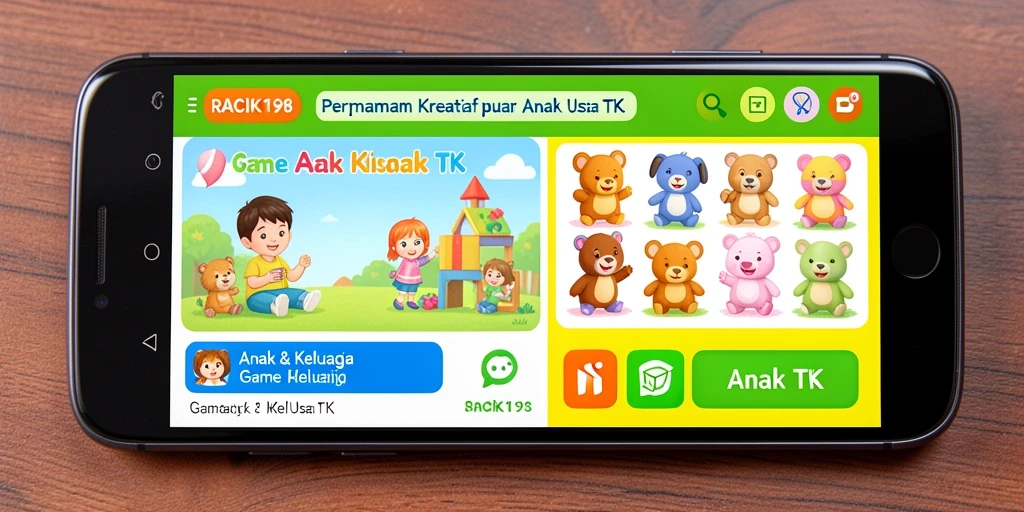 Screenshot utama RACIK198 menampilkan berbagai permainan edukatif yang menyenangkan.