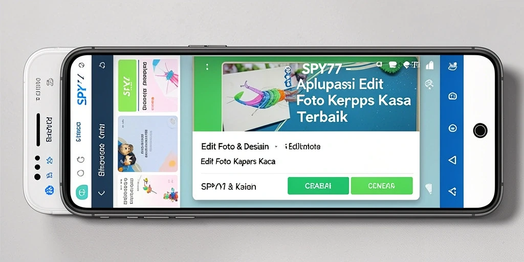 Antarmuka intuitif SPY77 untuk Edit Foto Kertas Kaca.